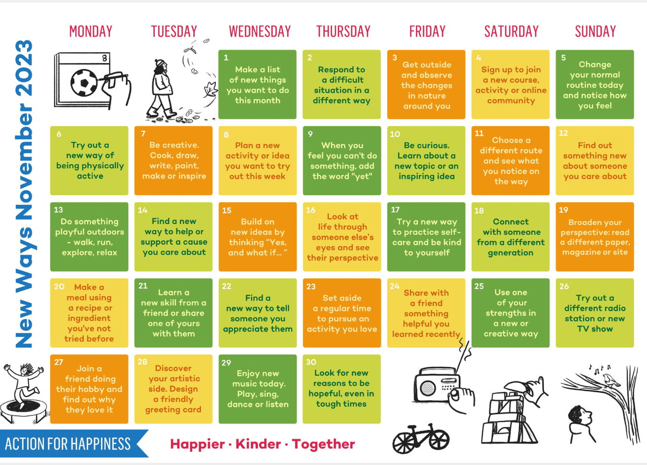Action For Happiness - Calander