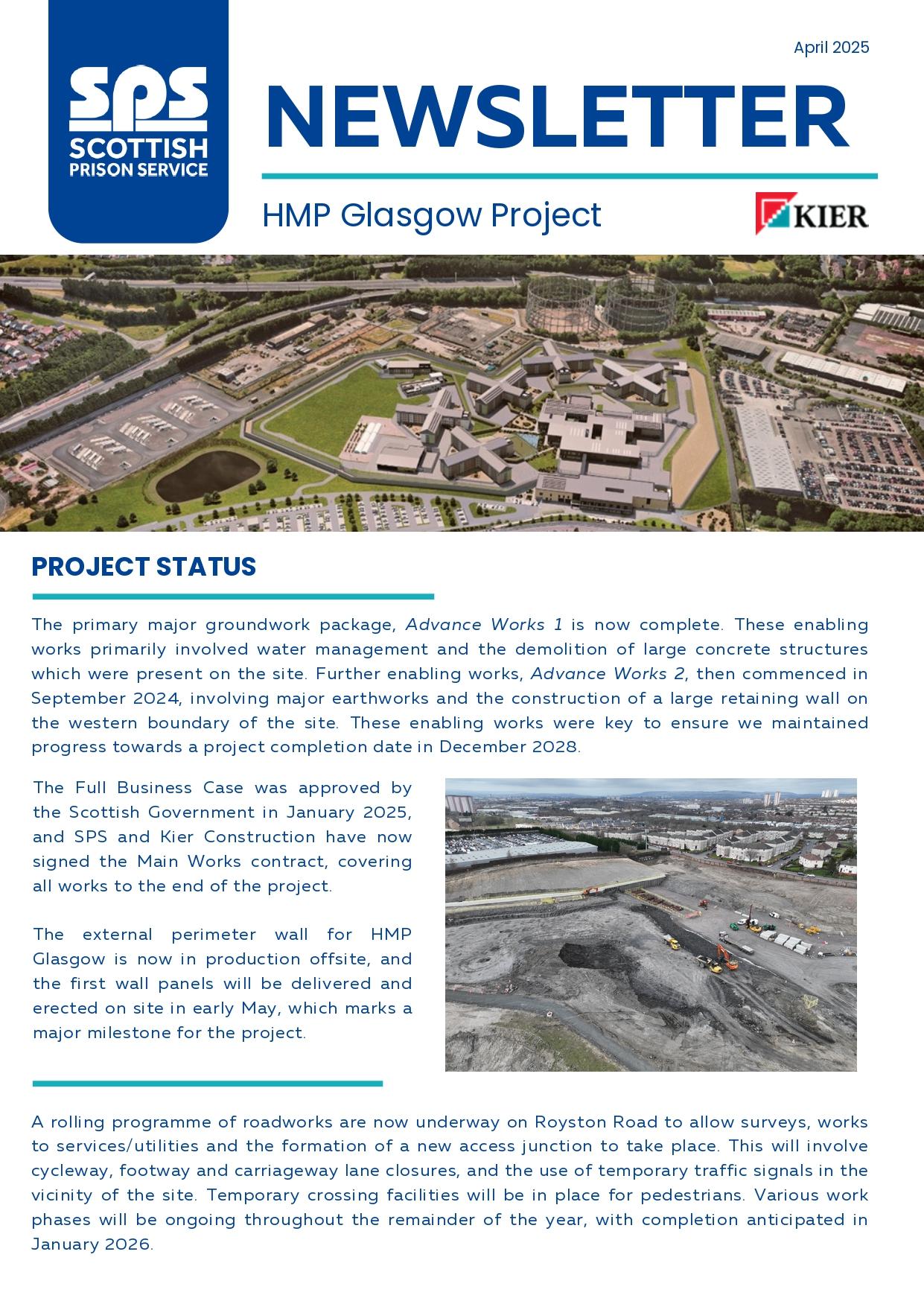 HMP Glasgow Newsletter page 1